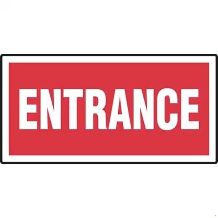 Accuform Entrance, Dura-Plastic, 7 in x 14 in, Mounting Holes MADM996XT